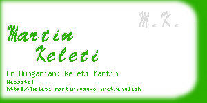 martin keleti business card